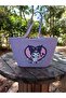 Kuromi Children's Beach Bag, Jute Straw Bag - 2