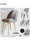 Large Oval Lycra Chair Cover Washable Stretch Elastic Jacquard Chair Cover 1 Piece Anthracite - 6