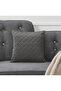‏ Velvet Patterned Throw Pillow Cover 45X45 cm – Modern Zigzag Stitched Decorative Pillowcase