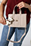 Women's Mink Teddy Bear Box Model Hand and Shoulder Bag - 4