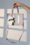 Women's Mink Teddy Bear Box Model Hand and Shoulder Bag - 6