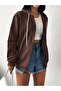 Women's Zippered Hooded Plain Cardigan - Minimalism and Quality Together - 3