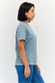 Women Sportswear Fit Short Sleeve Outdoor T-Shirt, Slate Green - 2