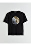 Crew Neck Printed Oversize Women's T-Shirt - 5