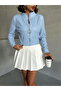 Leather Coat - Blue | |   F0443 - 4