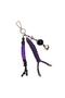 Purple and Black Paracord Fish and Transparent Bead Detailed Bag Charm Keychain - 2
