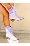 Tokyo Lila Suede 6 cm Heel Dallas Boots Bottie - 3