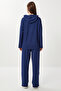 Snap Detailed Modal Top and Bottom Set Lby0010 Dark Blue - 8