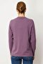 Women's V-Neck Sleeves Buttoned Glitter Blouse Purple - 3