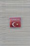 Red Crescent and Star Flag Turkey Written Red Background Tpu 3D Thermoplastic Rectangular Coat of Arms Patch Pec