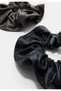 2-Piece Faux Leather Hair Clip - 2