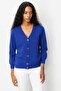 Women's V-Neck Short Wool Cardigan Dark Blue - 4