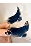 DORİ BLACK SUEDE LEOPARD DETAIL DALLAS WESTERN BOOTS - 5