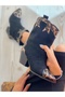 DORİ BLACK SUEDE LEOPARD DETAIL DALLAS WESTERN BOOTS