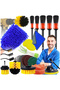 Kit de detailing auto, perii, 26 buc.