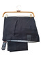 Men's Cotton Lycra Navy Blue Gabardine Linen Trousers