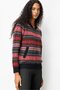 Women's Judge Collar Jacquard Wool Cardigan Black - 4