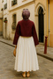 Night women's burgundy short kimono jacket – an elegant and stylish combination piece - 6