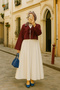 Night women's burgundy short kimono jacket – an elegant and stylish combination piece - 4