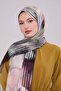 Green Marbled Pattern Twill Shawl - 2