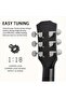 Orchid Black Elegance 41-Inch Full Size Acoustic Guitar – With Premium 5mm Padded Bag - 4
