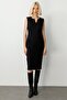 Ornamental Button Detailed Sleeveless Dress