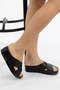 Women's Orthopedic Soft Sole Anti-Sweat Double Strap Straw Type Perforated Comfortable Mother's House Slippers - 2