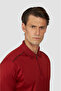 Men's Woven Cotton Zip-Up Polo Shirt - 3