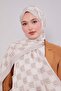 Mink Square Stripe Pattern Club Shawl - 3