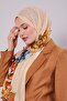 Light Salmon Rose Pattern Cotton Shawl - 2