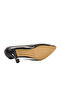 Black Patent Leather Women's Thin Heeled Shoes Pc-55118 Z - 5