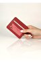 Genuine Leather Mini Red Card Holder - 3