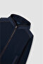 Cotton Lyocell Zipped Sweatshirt - 5