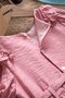 Pink Ruffle Detailed Short Sleeve Girls Pleated Dress 22651 - 5