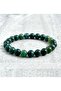 Moss Agate Natural Stone Bracelet |   8 mm Bright Green Stone |   Gift Boxed - 4