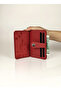 Genuine Leather Mini Red Card Holder - 4