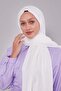 شال تينسل أبيض سادة - 3