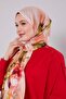 Salmon Marbled Pattern Cotton Shawl - 2