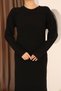 Round Crew Neck Low Long Sleeve Thessaloniki Knitted Detailed Ankle Length Soft Winter Knitwear Dress - 6