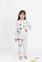 Unisex Children's Long Sleeve Crew Neck Pajama Set-Pen for Painting-3101 - 4