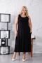 Plus Size Pleated Pocket Dress - 2