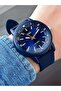 Men's Wristwatch Navy Blue Sport Design Waterproof Plastic Band