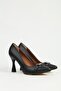 Black Women's Heeled Shoes Pc-55135 - 3