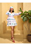 White All Over Print Mini Dress - 5