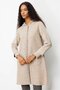 Women's Hooded Felt Wool Coat Front K.Bei - 3