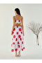 White Back Cut-Out Polka Dot Midi Dress - 5