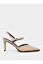 Maliya Nude Pointed Toe Shoes with Metal Trim