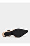Maliya Nude Pointed Toe Shoes with Metal Trim - 6