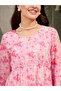 Pink Floral Back Smocked Mini Dress - 4