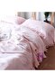 100% Cotton Pink Fluffy Flat Sheet Double Duvet Cover Set (200 X220)